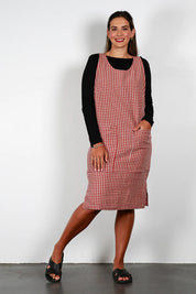 Capri Dress - Brick Check