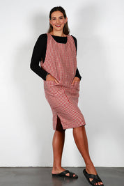 Capri Dress - Brick Check