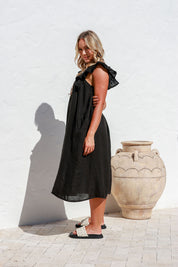 Favolosa Linen Dress - Black