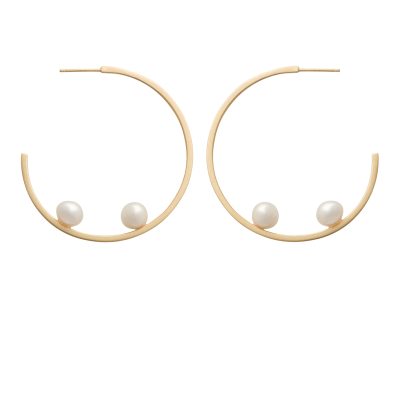 Duel Hoop Earrings - Gold