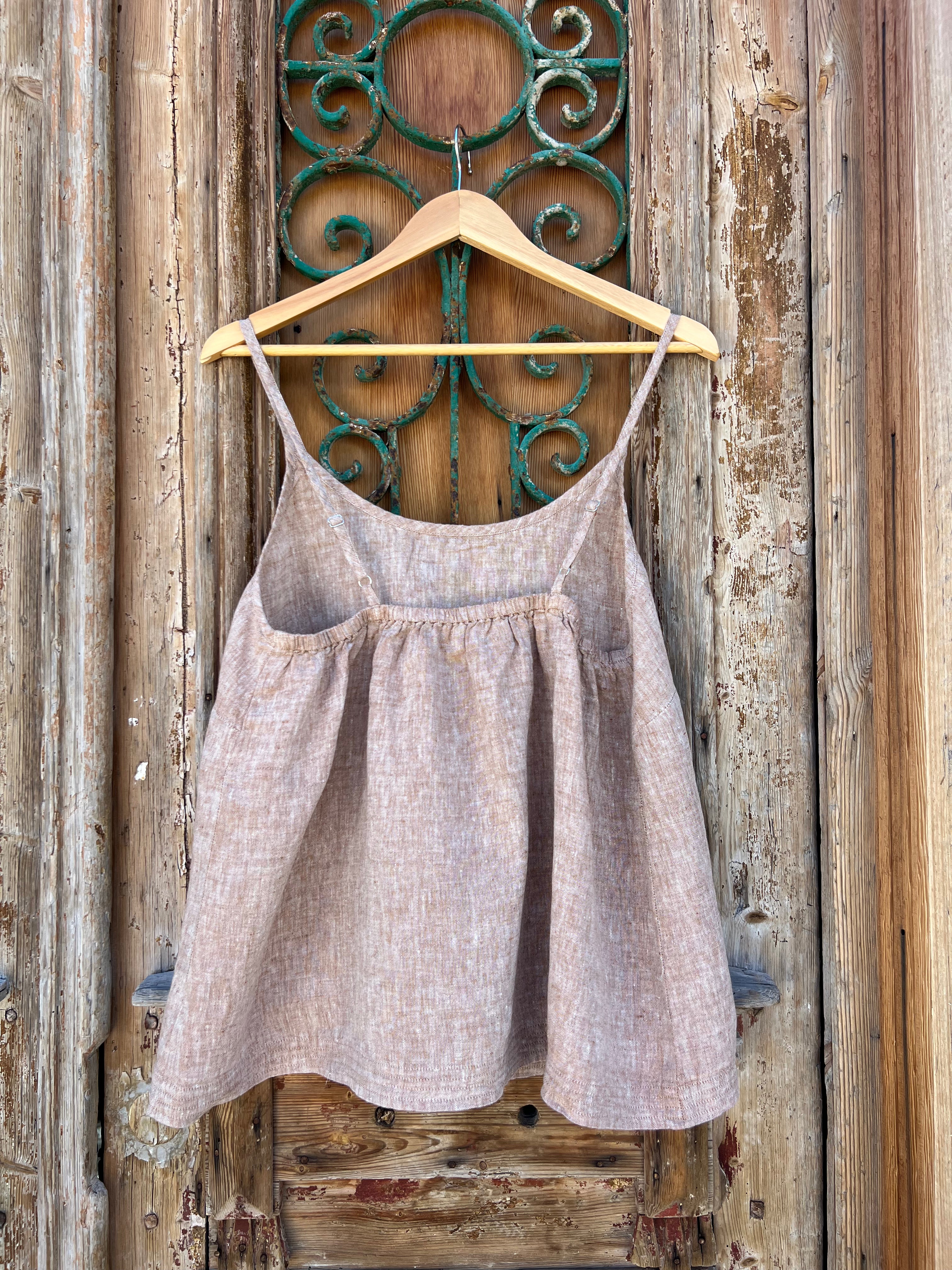 Bosa Cami - Chambray Rust Linen