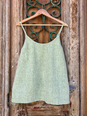 Bosa Cami - Chambray Green Linen