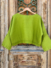 Monti Top - Moss Green Linen