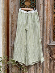 Alghero Pants - Green Stripe Mesh