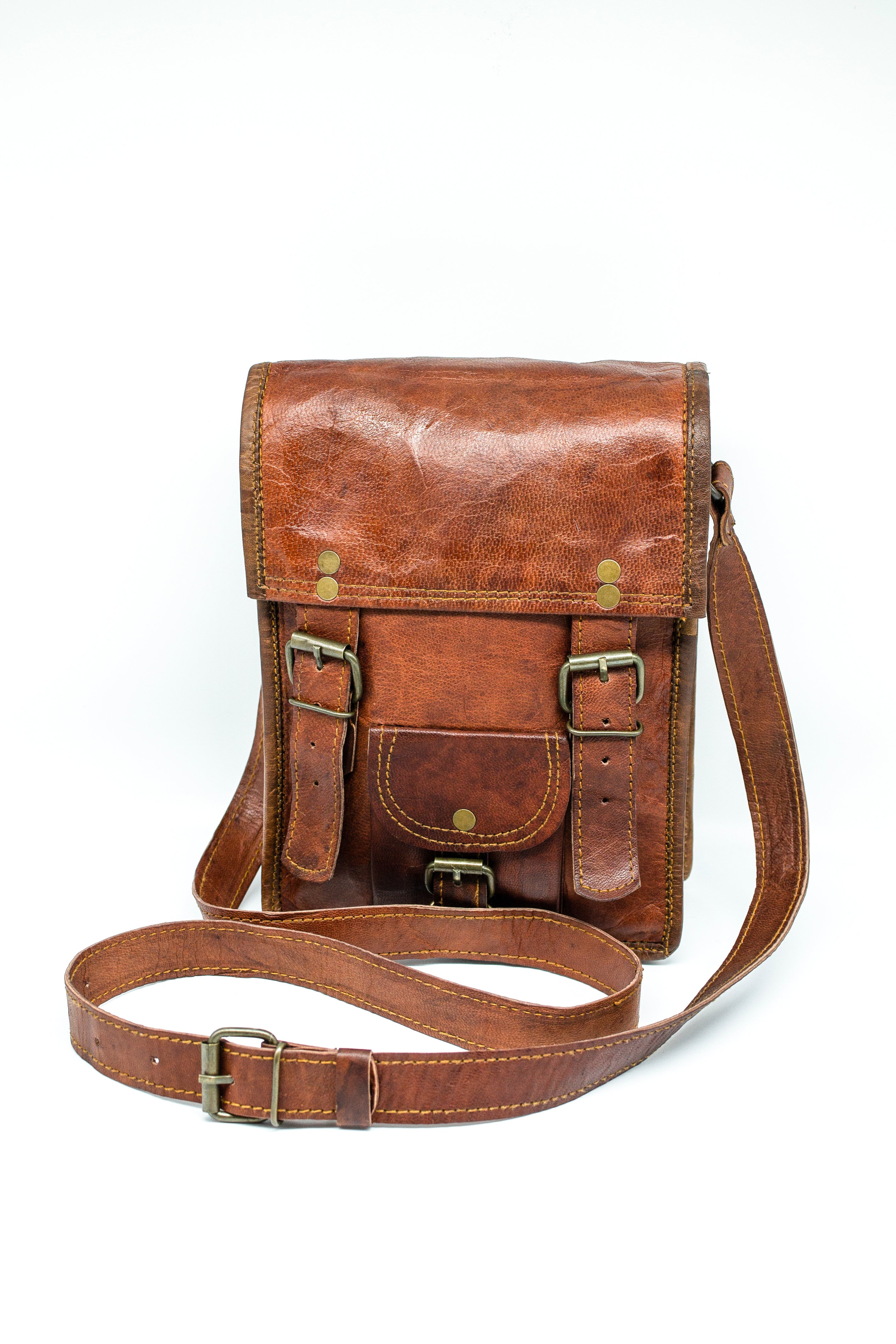 Goat Leather Messenger BP7"