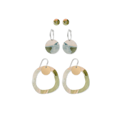 Kiasmin 2 Aura Circle Party Pack Earrings