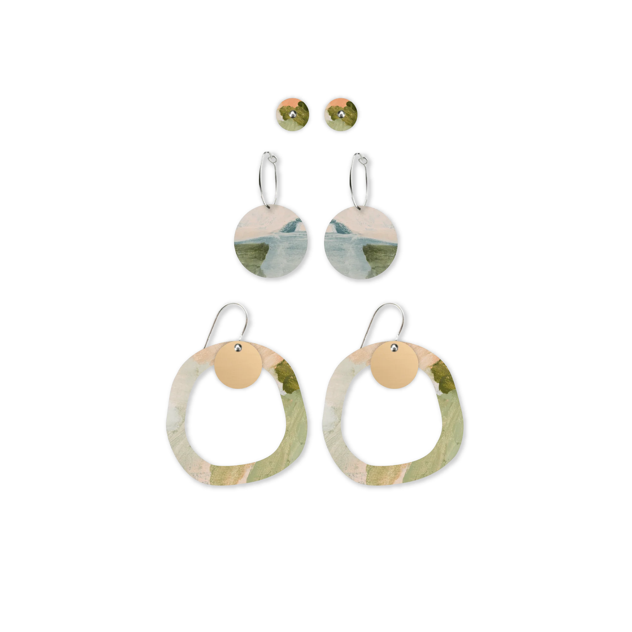 Kiasmin 2 Aura Circle Party Pack Earrings