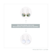 Kiasmin 2 Aura Circle Long Drop Earrings