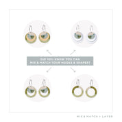 Kiasmin 2 Aura Three Circle Hoop Earrings