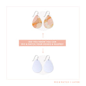 Kiasmin 2 Sunset Iconic Tear Drop Earrings