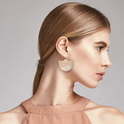 Kiasmin 2 Sunset Layered Classic Bell Hoop Earrings