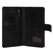 Alexandria Wallet - Hand carved Black Leather