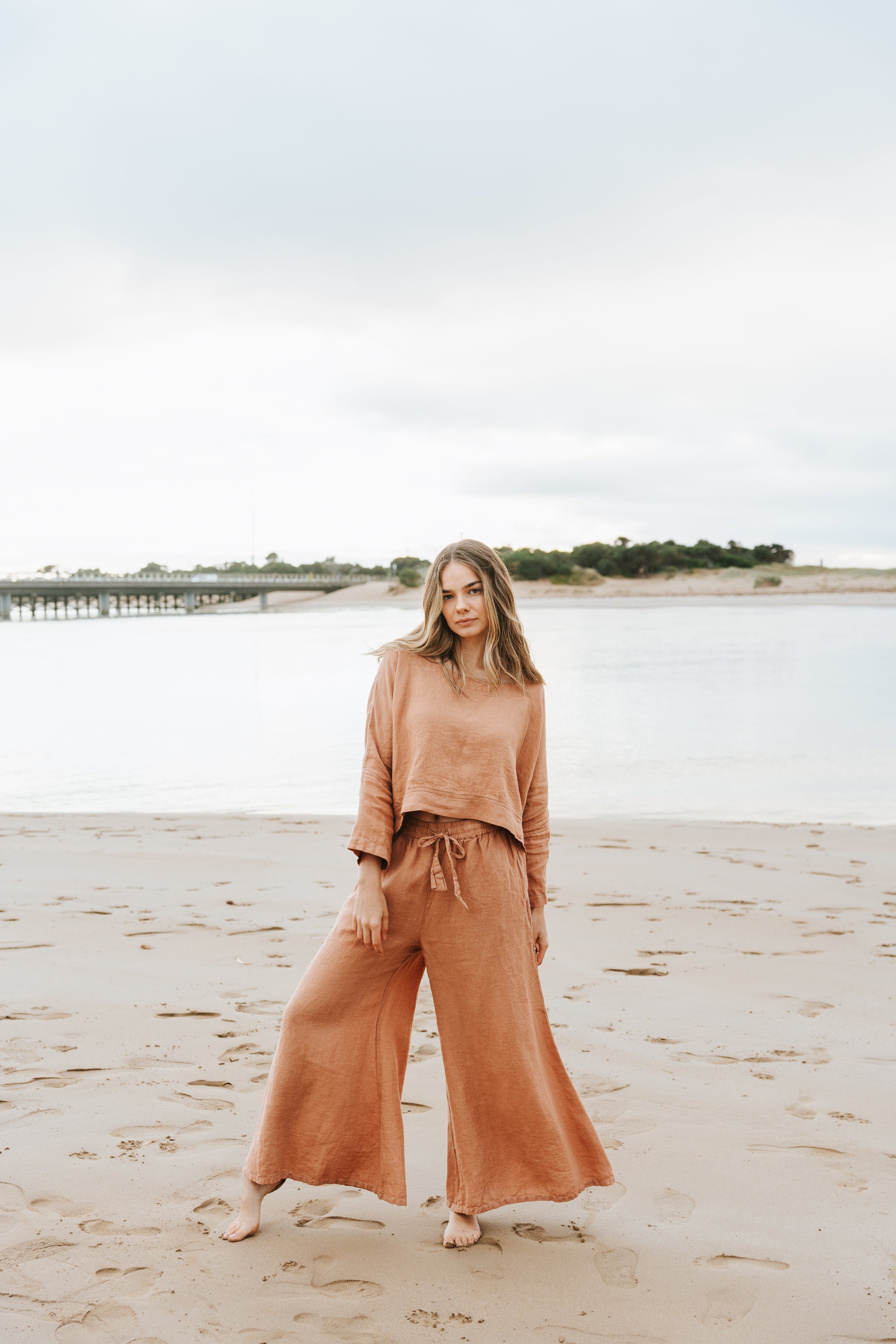 Alghero Pants - Clay Linen