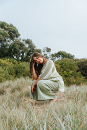 Alghero Pants - Chambray Green Linen