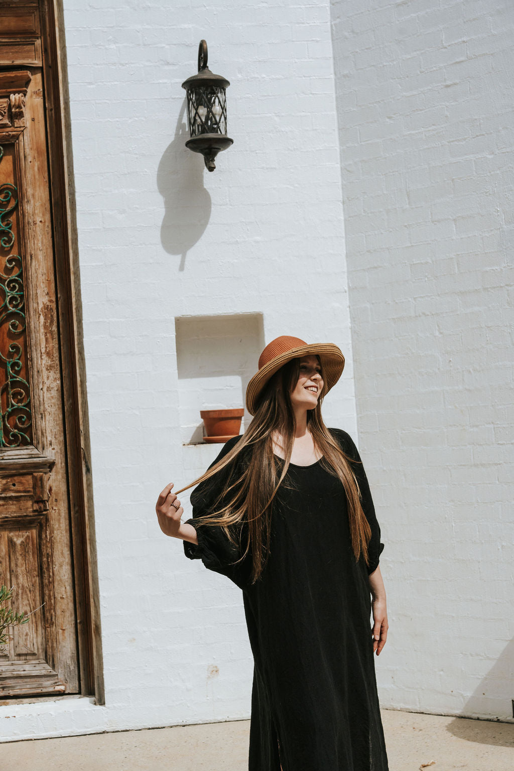 Sassari Dress - Black Linen