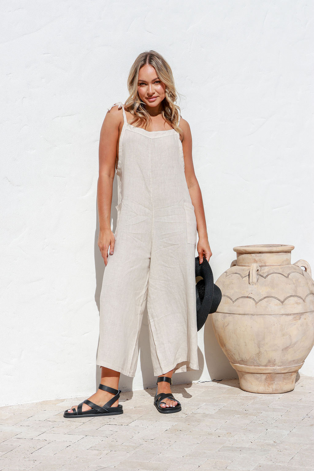 Gelsa Linen Jumpsuit - Rose