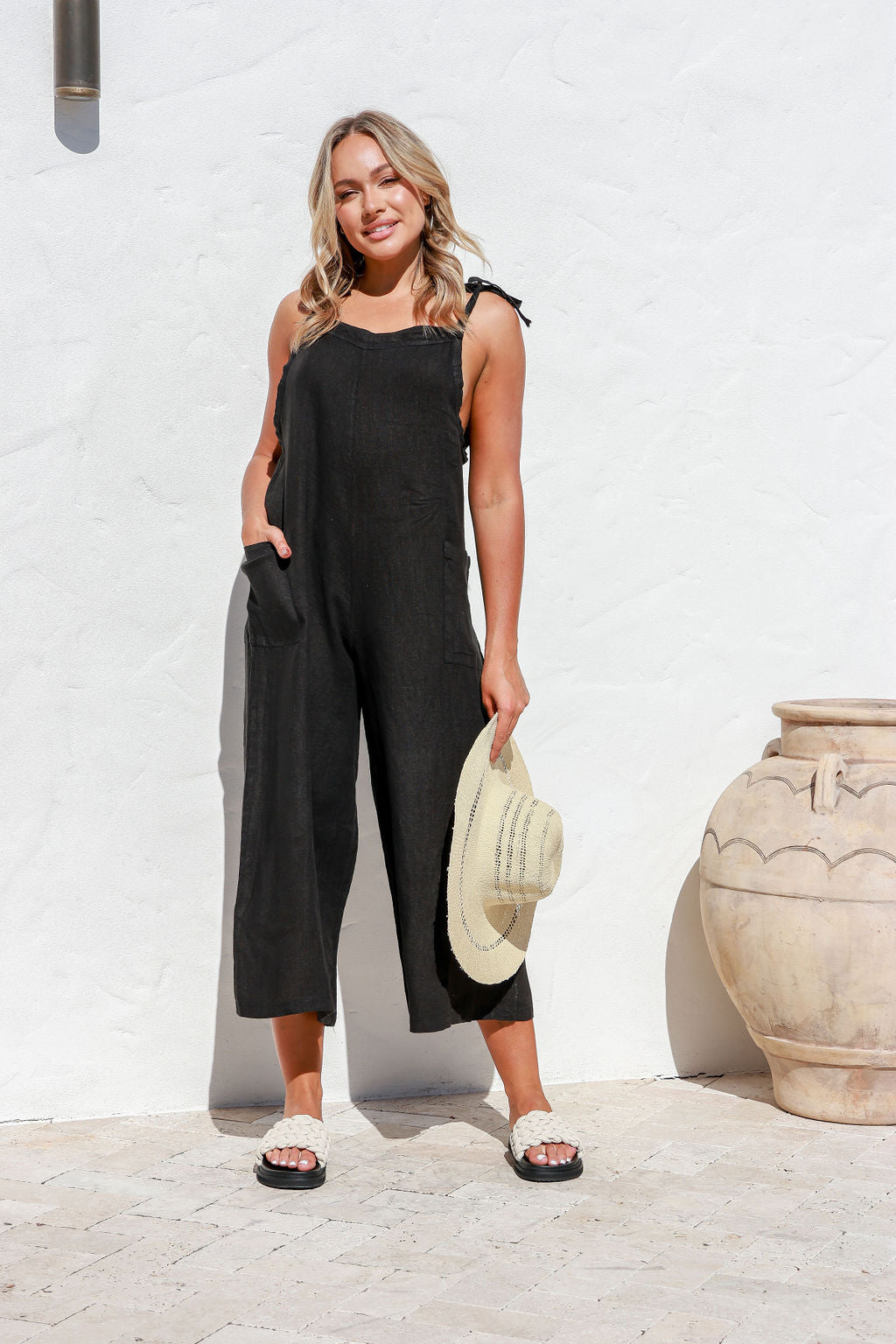 Gelsa Linen Jumpsuit - Rose