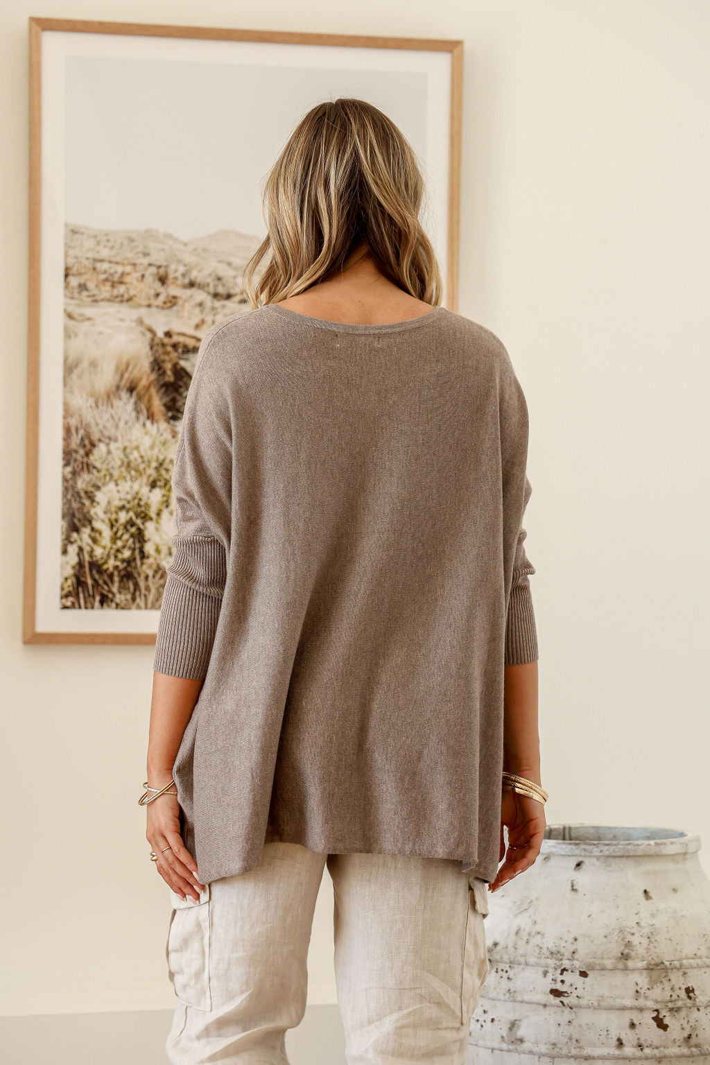 SN0309 Knit Top - Stone