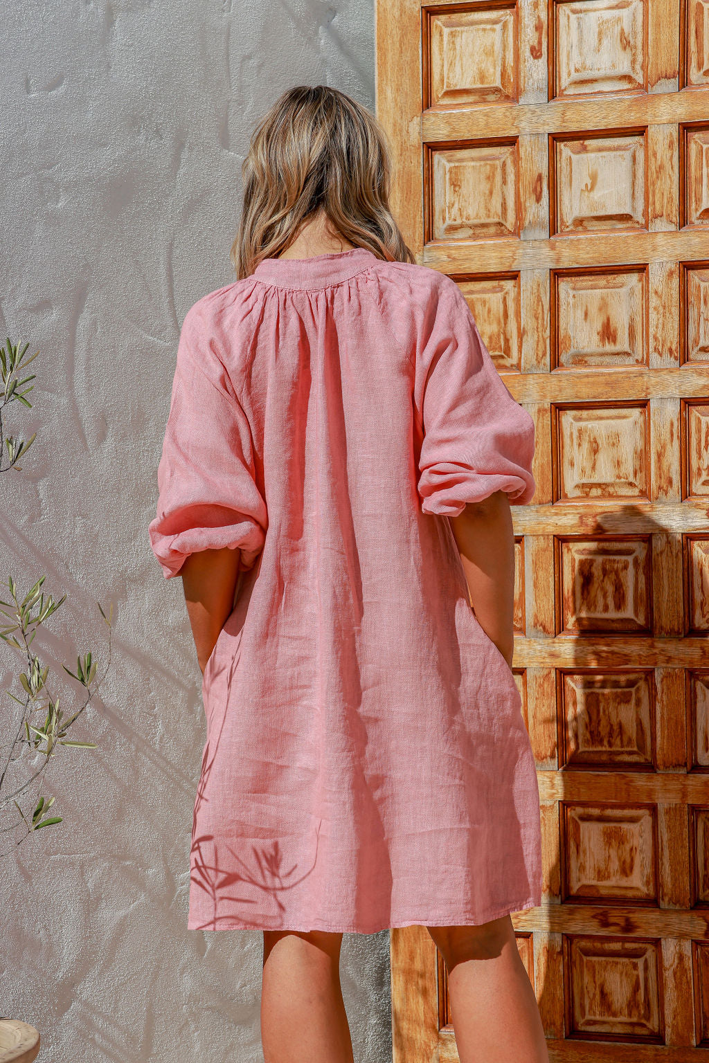 Felice Linen Dress - Sand