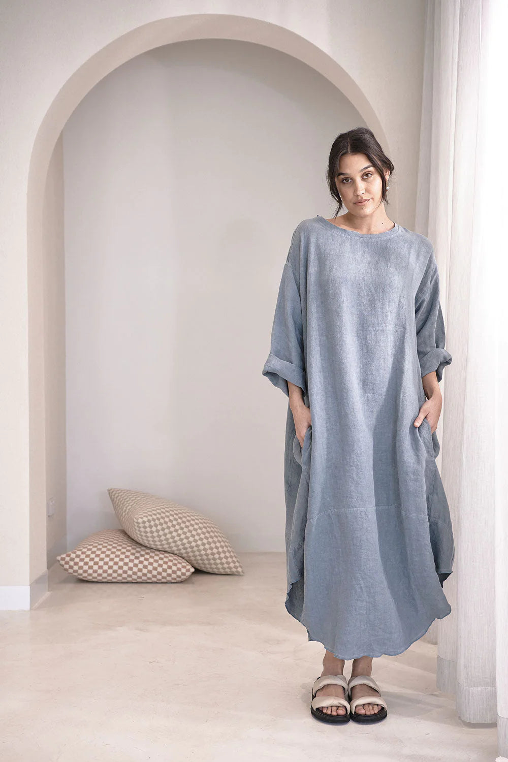 Eadie Malle Linen Dress - Blue