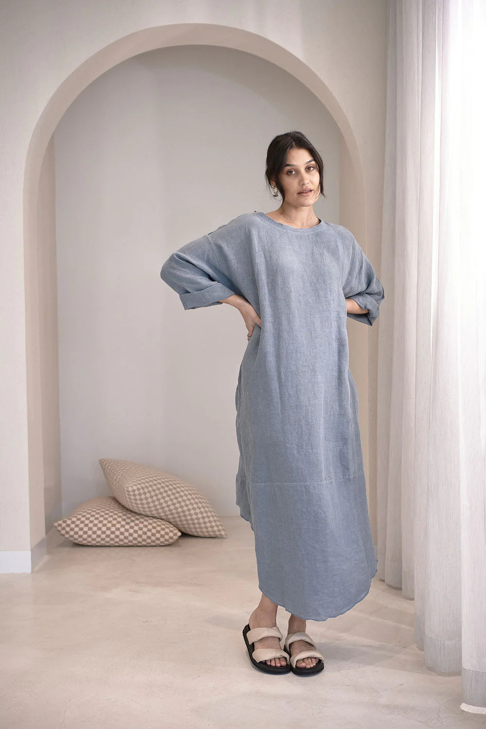 Eadie Malle Linen Dress - Blue