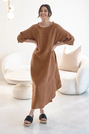 Eadie Malle Linen Dress - Nutmeg