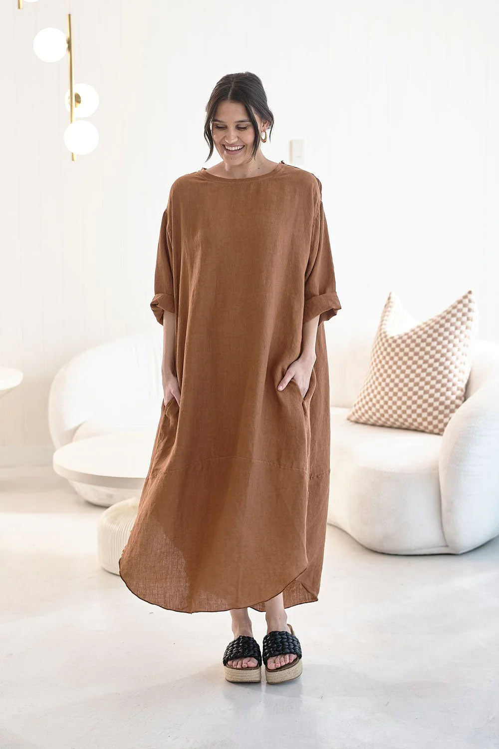 Eadie Malle Linen Dress - Nutmeg