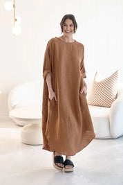 Eadie Malle Linen Dress - Nutmeg