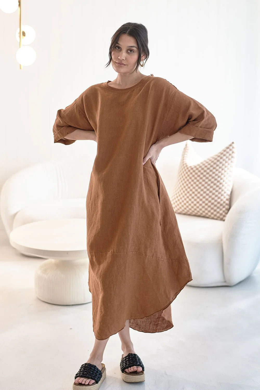 Eadie Malle Linen Dress - Nutmeg