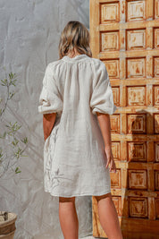 Felice Linen Dress - Sand