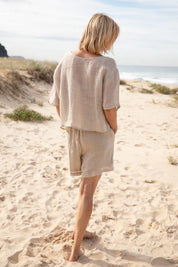 Tallows Linen Shorts - Natural