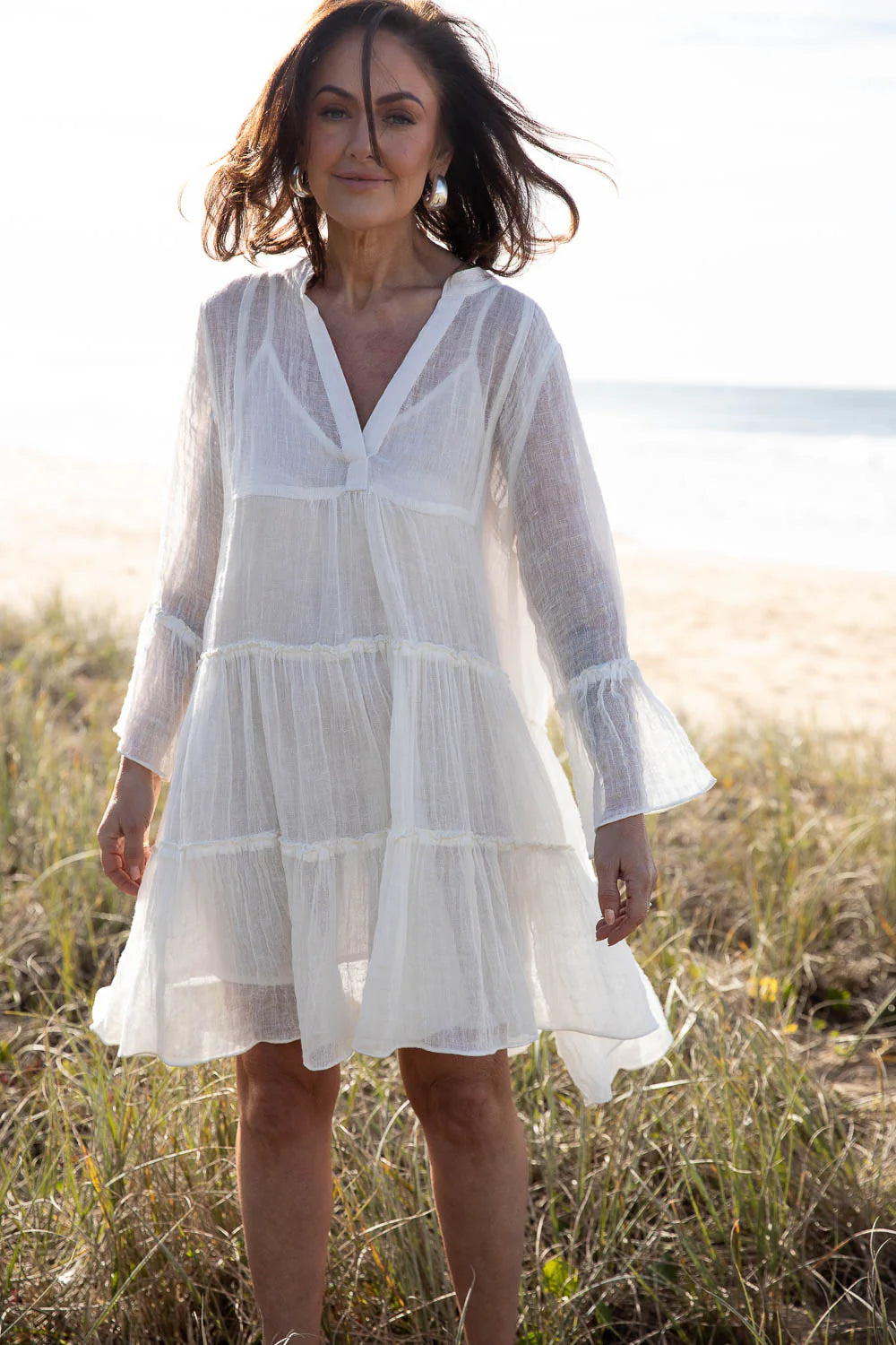 Como Linen Dress - Off White