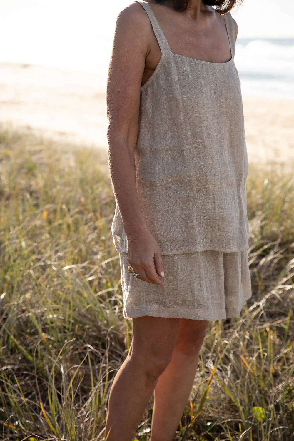 Tallows Linen Shorts - Natural