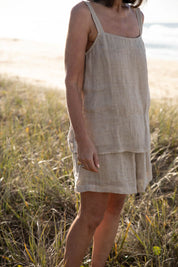 Classic Linen Tank - Natural