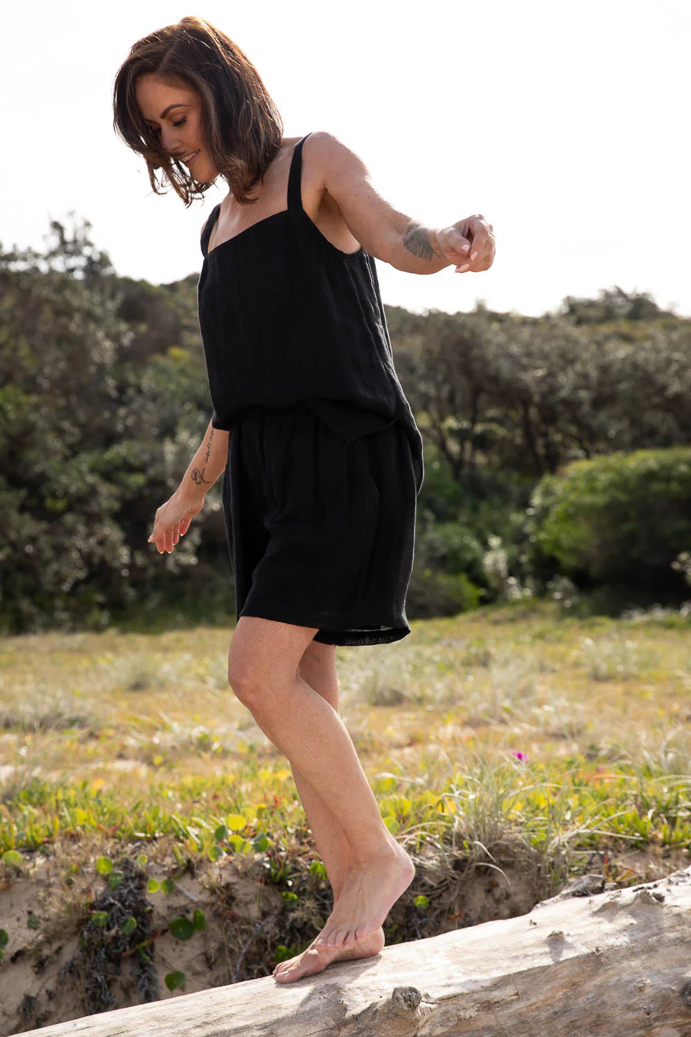 Classic Linen Tank - Black