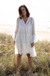 Como Linen Dress - Off White