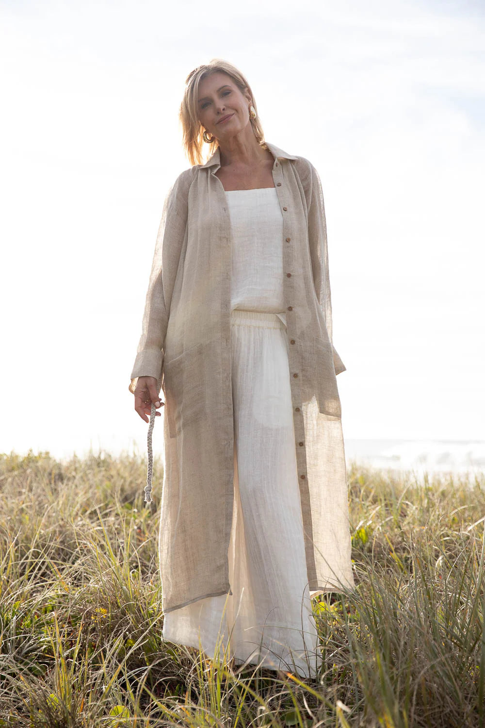 Arana Linen Pant - Off White