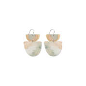 Kiasmin 2 Aura Layered Double Bell Drop Earrings