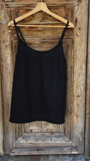 Bosa Cami - Black Linen