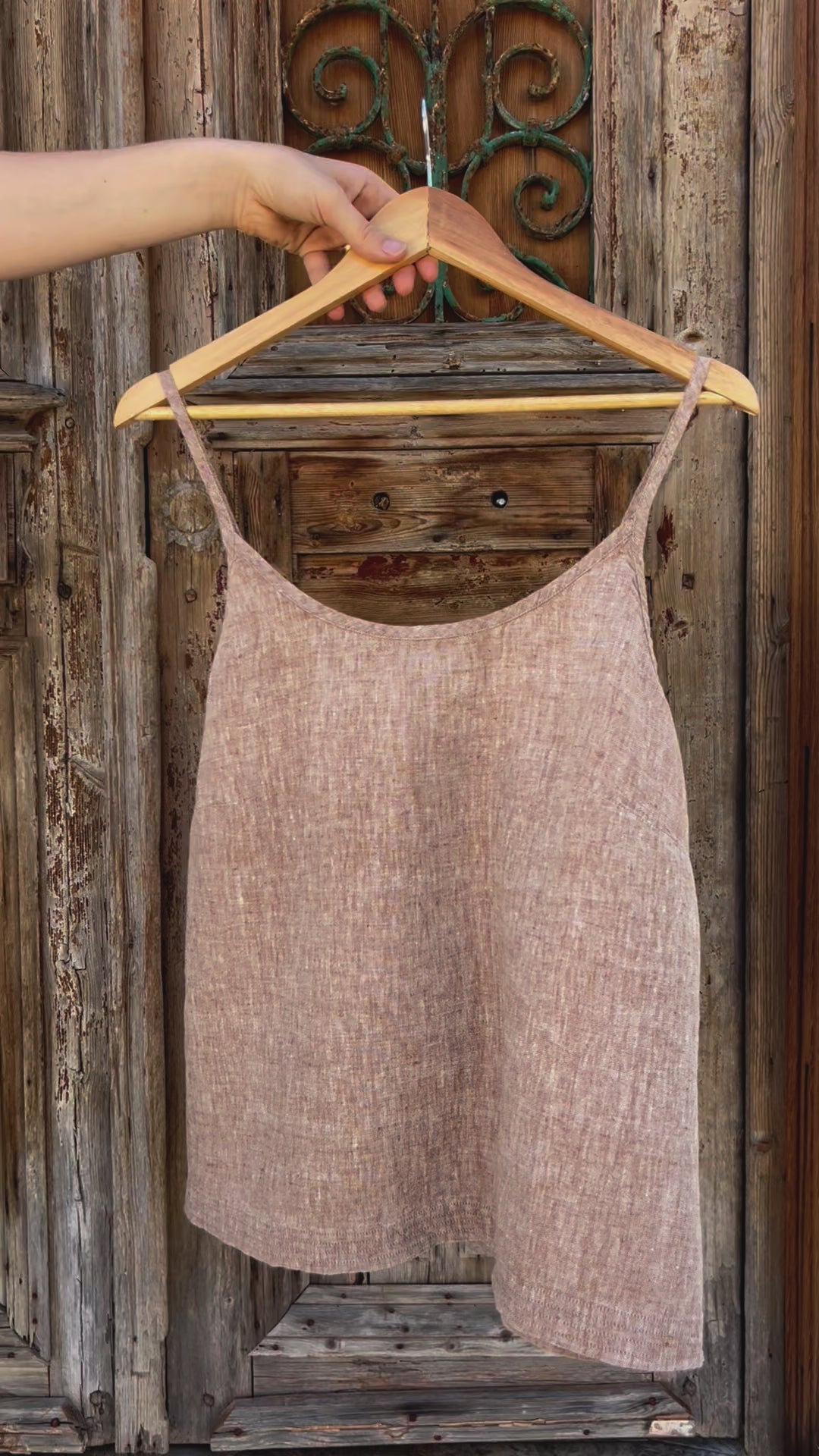 Bosa Cami - Chambray Rust Linen