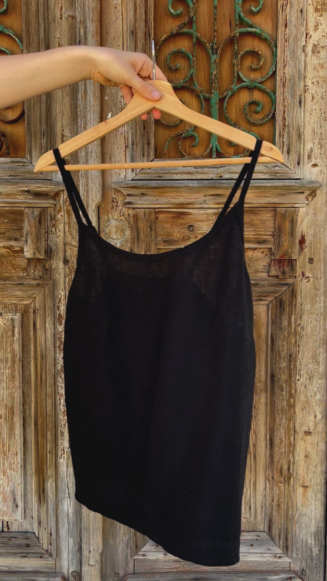 Bosa Cami - Black Linen