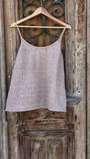 Bosa Cami - Chambray Rust Linen