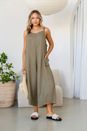 Gelsa Linen Jumpsuit - Slate