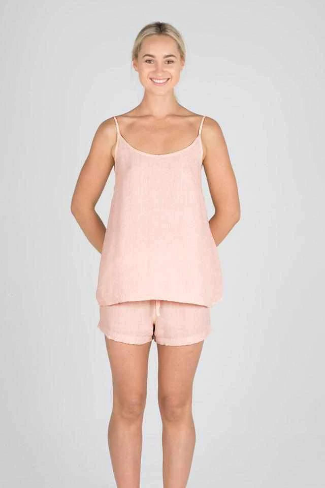 Linen Shorts - Pink